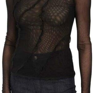 Cinq a Sept Nichola Mesh Turtleneck